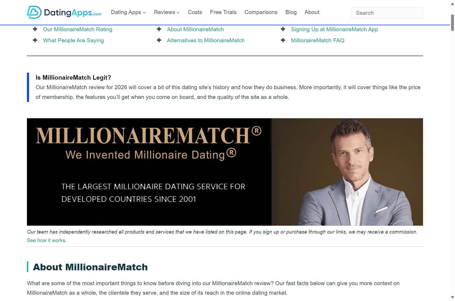 A screenshot showing the public disclosure page of a dating platform regarding safety and verification limitations.