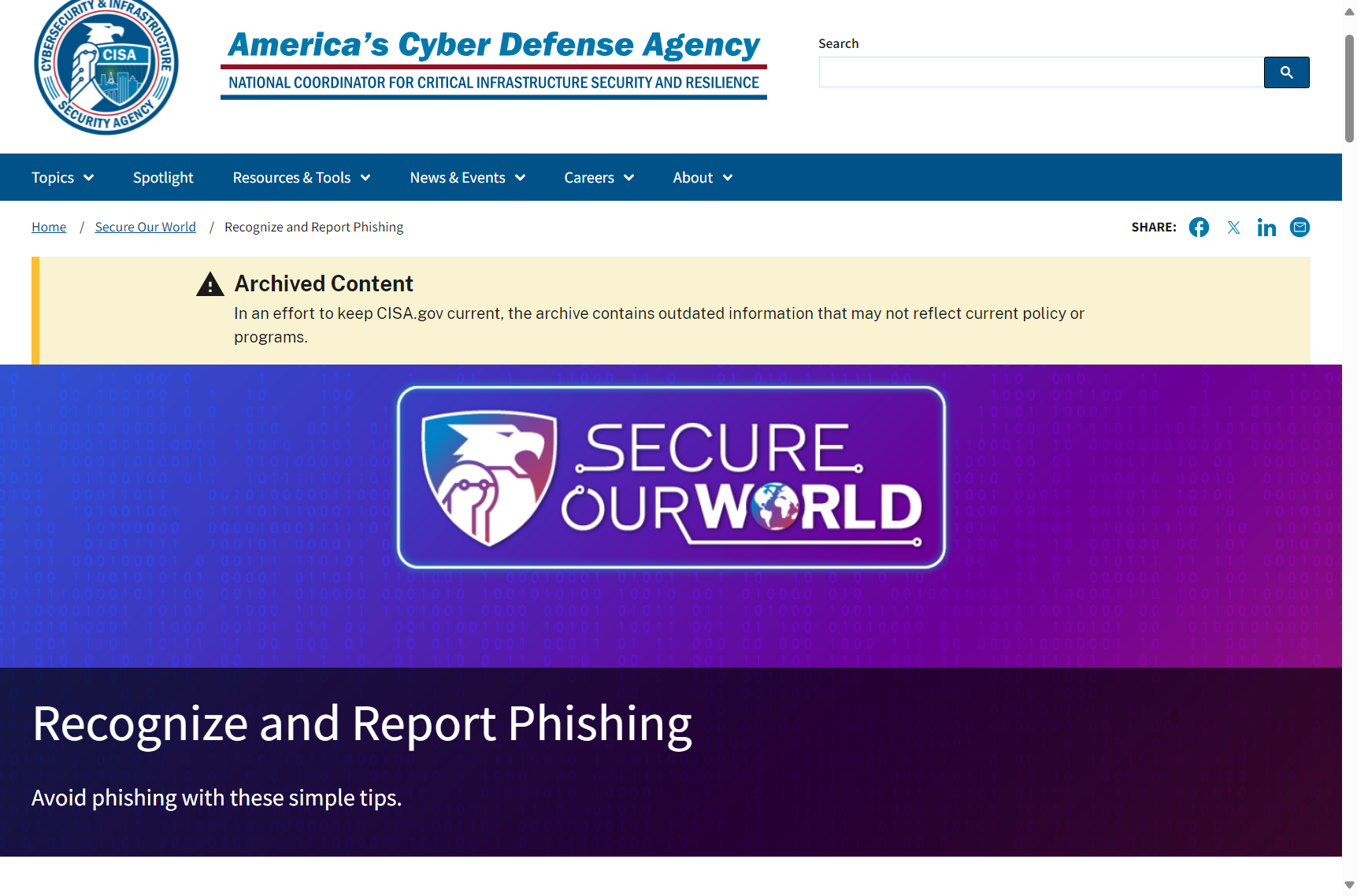 A CISA infographic illustrating the common indicators of phishing attempts in digital messages.